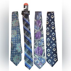 Lot Of 4 Men’s Silk Ties One New With Tags!